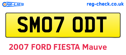 SM07ODT are the vehicle registration plates.