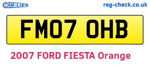 FM07OHB are the vehicle registration plates.