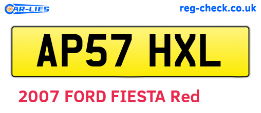 AP57HXL are the vehicle registration plates.
