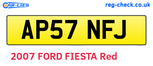 AP57NFJ are the vehicle registration plates.