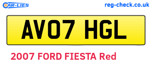 AV07HGL are the vehicle registration plates.