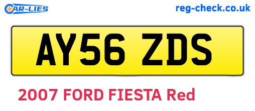 AY56ZDS are the vehicle registration plates.