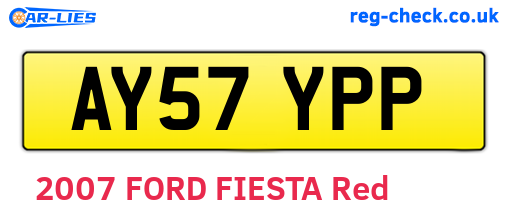 AY57YPP are the vehicle registration plates.