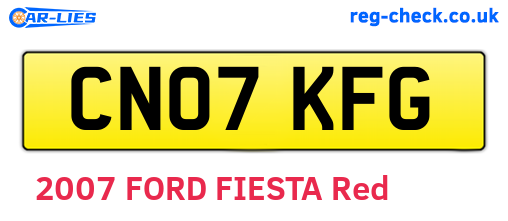 CN07KFG are the vehicle registration plates.