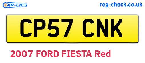 CP57CNK are the vehicle registration plates.
