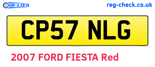 CP57NLG are the vehicle registration plates.