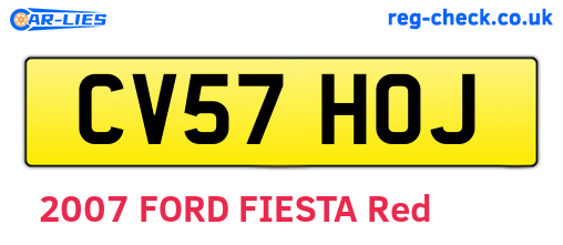 CV57HOJ are the vehicle registration plates.