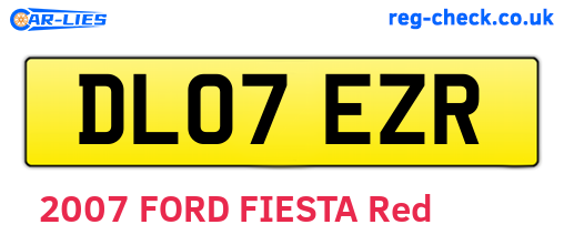 DL07EZR are the vehicle registration plates.