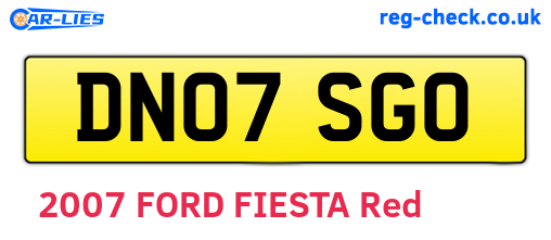 DN07SGO are the vehicle registration plates.