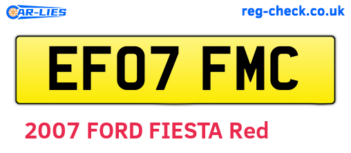EF07FMC are the vehicle registration plates.