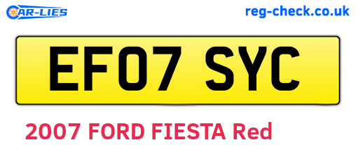 EF07SYC are the vehicle registration plates.