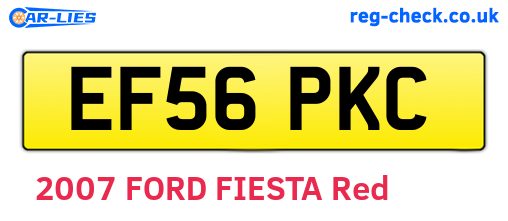 EF56PKC are the vehicle registration plates.