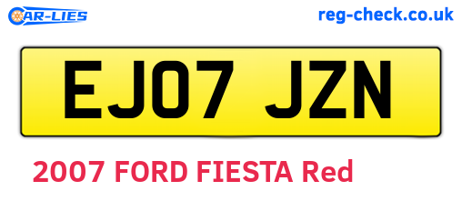 EJ07JZN are the vehicle registration plates.