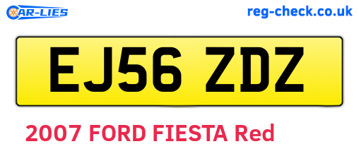 EJ56ZDZ are the vehicle registration plates.