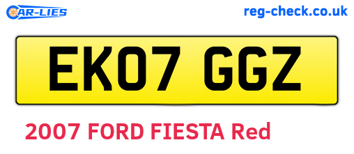 EK07GGZ are the vehicle registration plates.