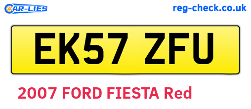 EK57ZFU are the vehicle registration plates.