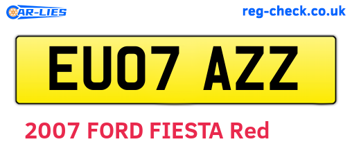 EU07AZZ are the vehicle registration plates.
