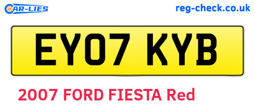 EY07KYB are the vehicle registration plates.