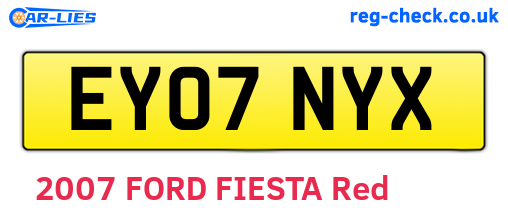 EY07NYX are the vehicle registration plates.