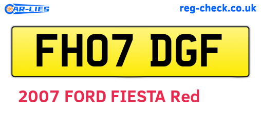FH07DGF are the vehicle registration plates.