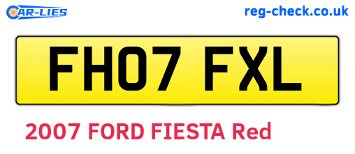 FH07FXL are the vehicle registration plates.