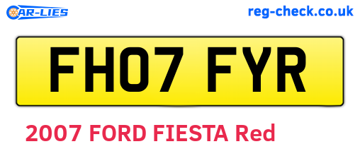 FH07FYR are the vehicle registration plates.