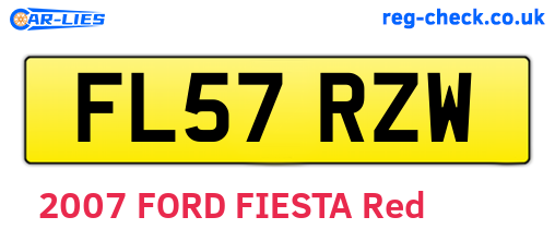 FL57RZW are the vehicle registration plates.