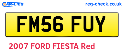 FM56FUY are the vehicle registration plates.