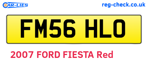 FM56HLO are the vehicle registration plates.