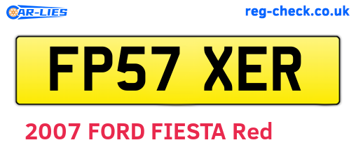 FP57XER are the vehicle registration plates.