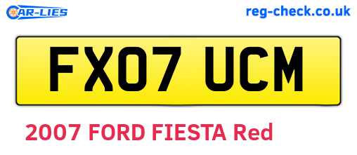 FX07UCM are the vehicle registration plates.
