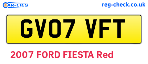 GV07VFT are the vehicle registration plates.