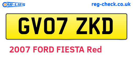 GV07ZKD are the vehicle registration plates.
