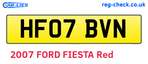 HF07BVN are the vehicle registration plates.