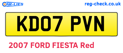 KD07PVN are the vehicle registration plates.