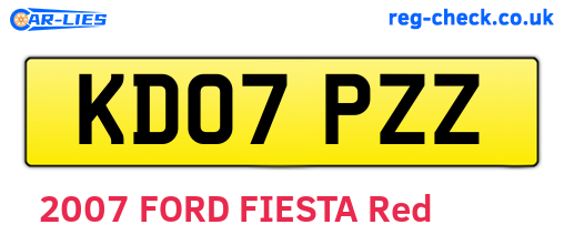 KD07PZZ are the vehicle registration plates.