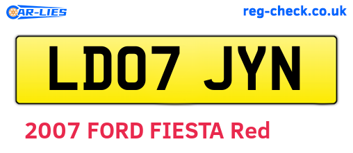 LD07JYN are the vehicle registration plates.