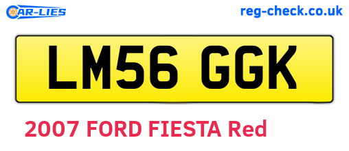 LM56GGK are the vehicle registration plates.