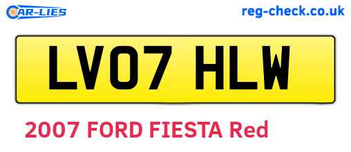 LV07HLW are the vehicle registration plates.