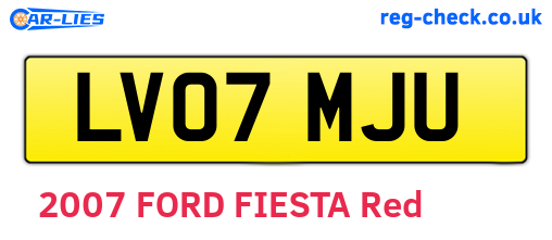 LV07MJU are the vehicle registration plates.