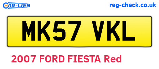 MK57VKL are the vehicle registration plates.