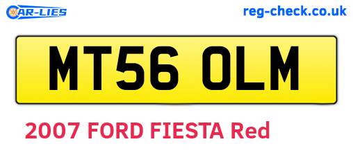 MT56OLM are the vehicle registration plates.