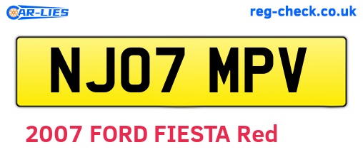 NJ07MPV are the vehicle registration plates.