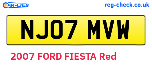 NJ07MVW are the vehicle registration plates.