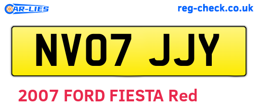 NV07JJY are the vehicle registration plates.