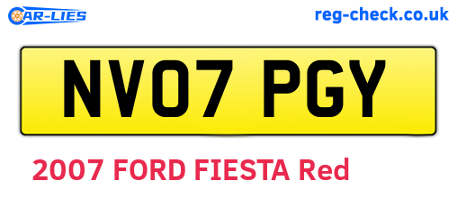NV07PGY are the vehicle registration plates.