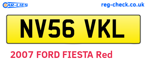 NV56VKL are the vehicle registration plates.