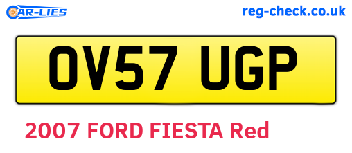 OV57UGP are the vehicle registration plates.
