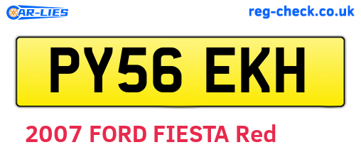 PY56EKH are the vehicle registration plates.