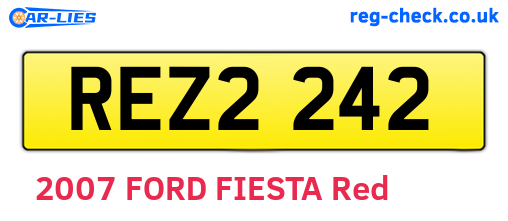 REZ2242 are the vehicle registration plates.
